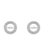 Jaqueta para Brinco Duplo Halo em Ouro 14k com Diamantes Naturais