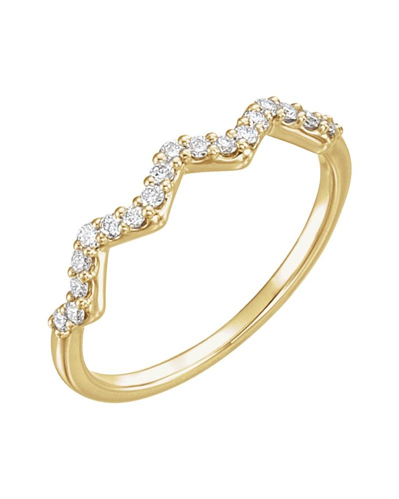 Anel Empilhável em Ouro 14k com Diamantes Naturais – Modelo 16