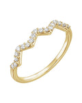 Anel Empilhável em Ouro 14k com Diamantes Naturais – Modelo 16