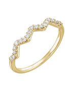 Anel Empilhável em Ouro 14k com Diamantes Naturais – Modelo 16