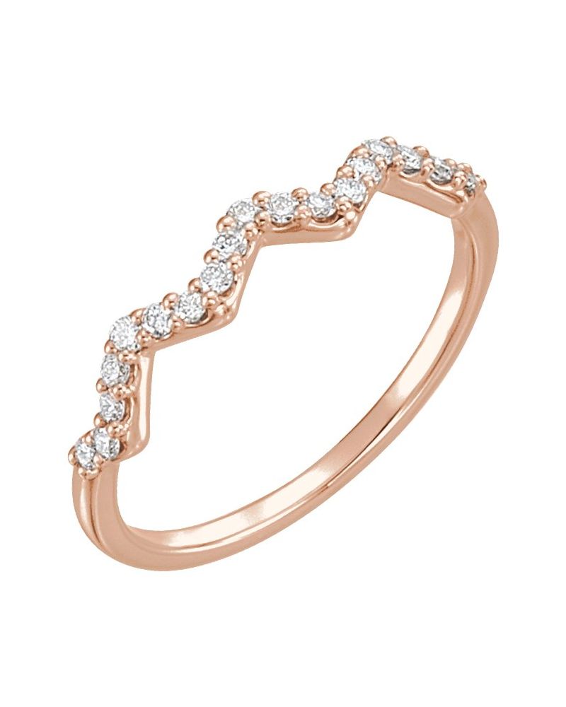 Anel Empilhável em Ouro 14k com Diamantes Naturais – Modelo 16