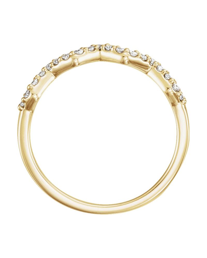 Anel Empilhável em Ouro 14k com Diamantes Naturais – Modelo 16