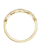 Anel Empilhável em Ouro 14k com Diamantes Naturais – Modelo 16