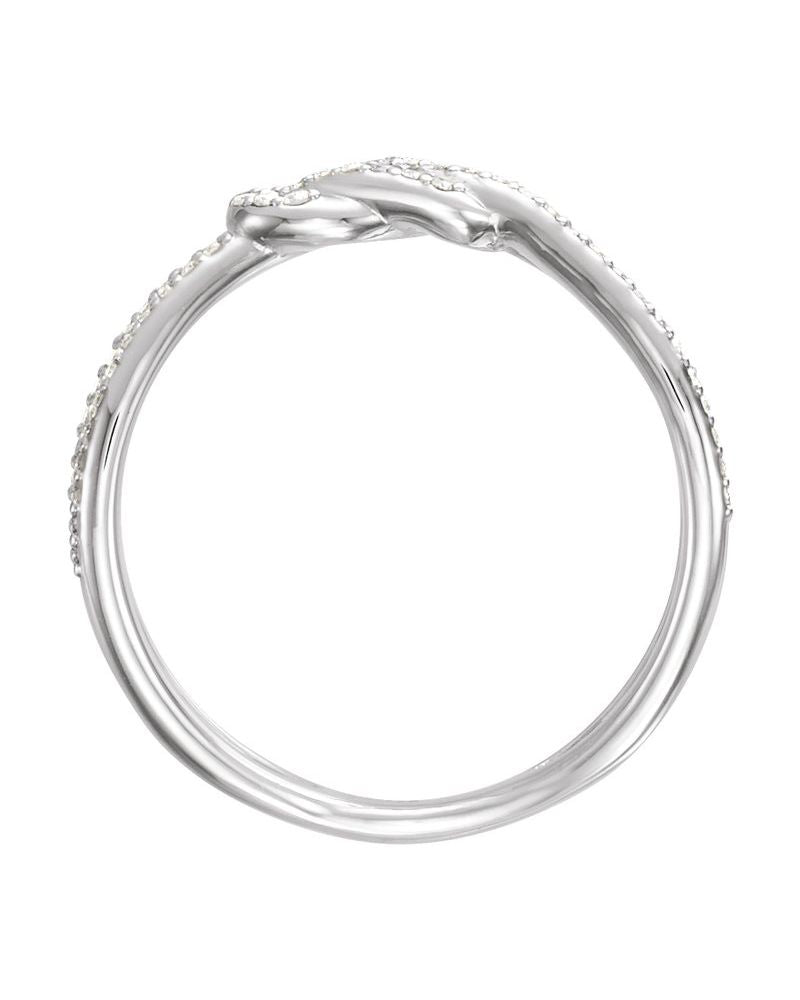 Anel Nó Cravejado em Ouro 14k com Diamantes Naturais – Modelo 4