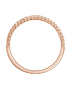 Anel Bolinhas em Ouro 14k com Diamantes Naturais – Modelo 5