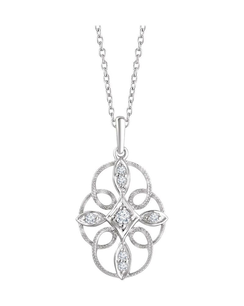 Colar Filigrana em Ouro 14k com Diamantes Naturais