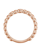Anel Bolinhas com Cravação Bezel em Ouro 14k com Diamantes Naturais