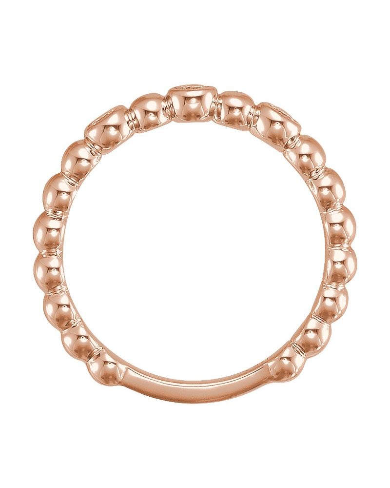 Anel Bolinhas com Cravação Bezel em Ouro 14k com Diamantes Naturais