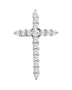 Pingente Cruz Cravejado em Ouro 14k com Diamantes de Laboratório – Modelo 4
