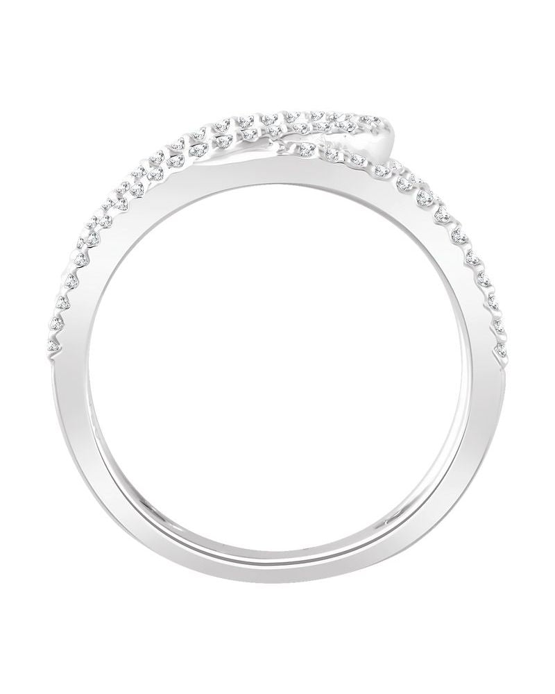 Anel Vazado Cravejado em Ouro 14k com Diamantes Naturais – Modelo 4