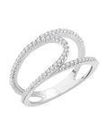 Anel Vazado Cravejado em Ouro 14k com Diamantes Naturais – Modelo 4
