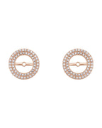 Jaqueta para Brinco Duplo Halo em Ouro 14k com Diamantes Naturais