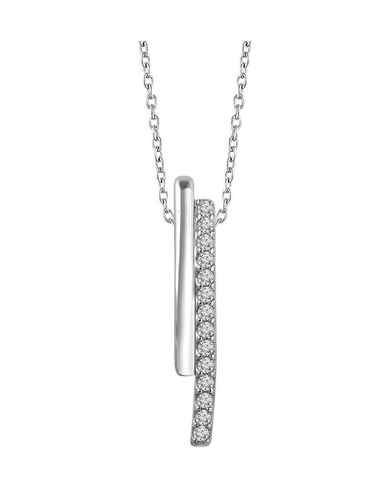 Colar Barra em Ouro 14k com Diamantes Naturais – Modelo 6
