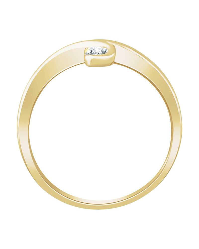 Anel Duas Pedras Bypass em Ouro 14k com Diamantes Naturais – Modelo 6