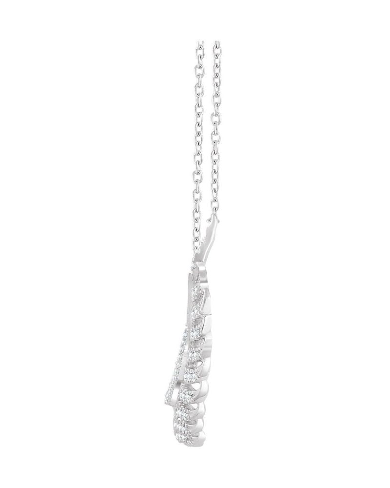 Colar Folha em Ouro 14k com Diamantes Naturais