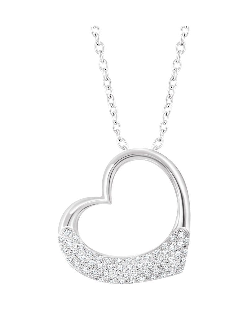 Colar Coração em Ouro 14k com Diamantes Naturais – Modelo 10