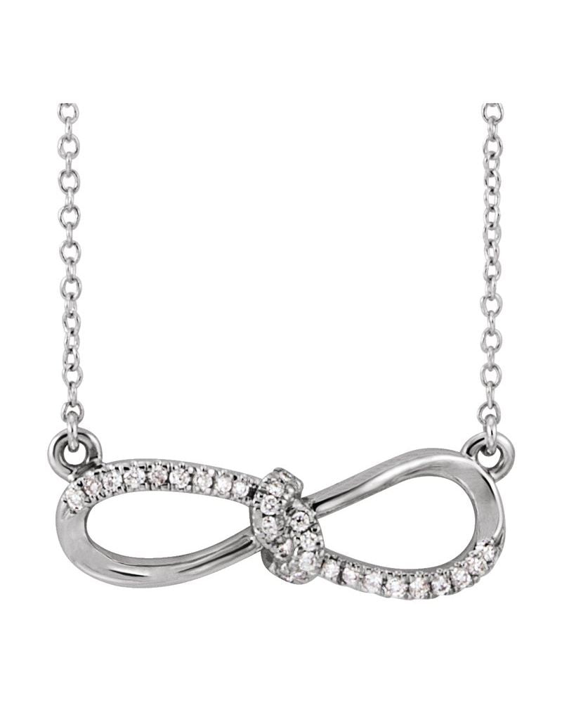 Colar Infinito em Ouro 14k com Diamantes Naturais – Modelo 6