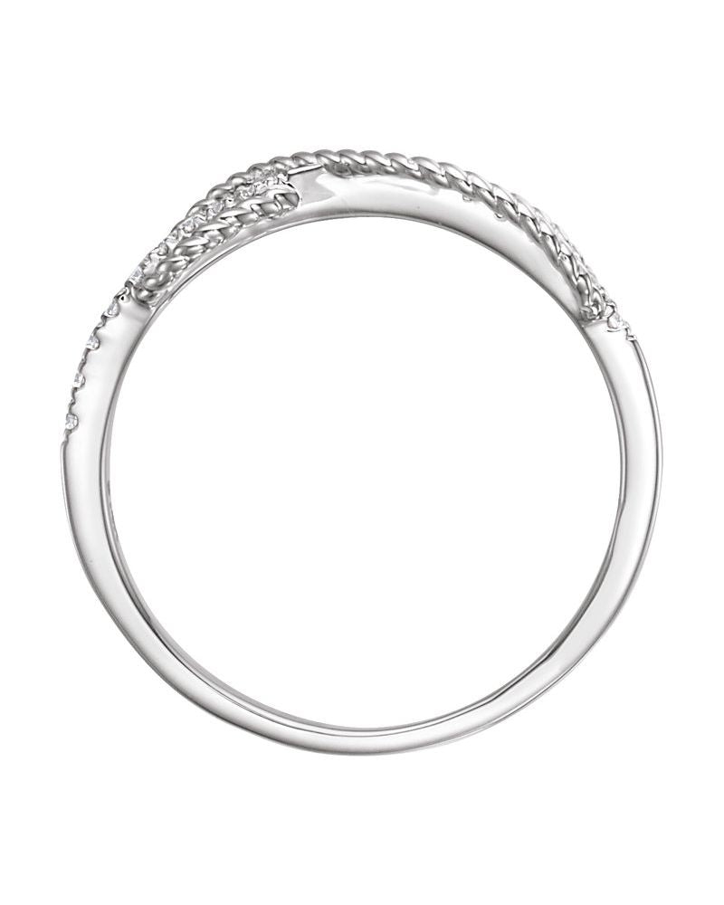 Anel Infinito Cravejado em Ouro 14k com Diamantes Naturais – Modelo 4