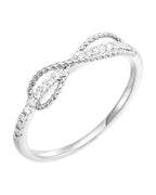 Anel Infinito Cravejado em Ouro 14k com Diamantes Naturais – Modelo 4