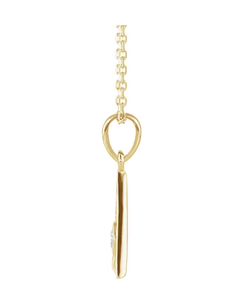 Colar Olho da Providência em Ouro 14k com Diamantes Naturais