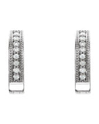 Brinco de Aro Milgrain Cravejado em Ouro 14k com Diamantes Naturais