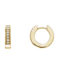 Brinco de Aro Milgrain Cravejado em Ouro 14k com Diamantes Naturais