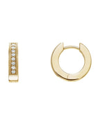 Brinco de Aro Milgrain Cravejado em Ouro 14k com Diamantes Naturais