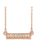 Colar Torcido Barra em Ouro 14k com Diamantes Naturais
