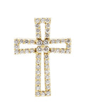 Pingente Cruz em Ouro 14k com Diamantes Naturais – Modelo 28
