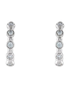 Brinco de Aro Bolinhas Cravejado em Ouro 14k com Diamantes Naturais