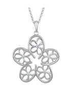 Colar Flor em Ouro 14k com Diamantes Naturais – Modelo 3