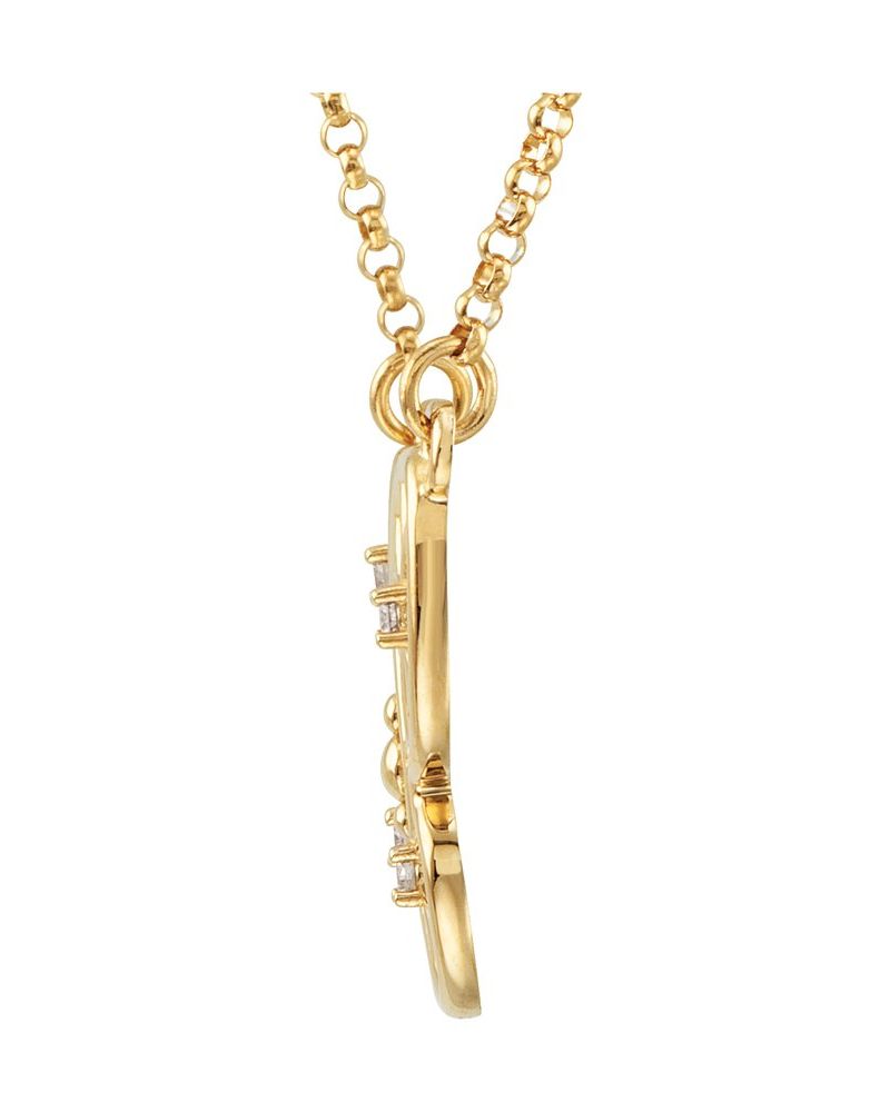 Colar Borboleta e Floral Cravejado em Ouro 14k com Diamantes Naturais