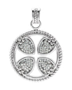 Pingente Maltesa Torcido Cruz Cravejado em Ouro 14k com Diamantes Naturais