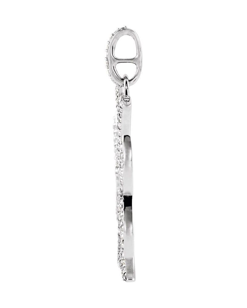 Pingente Cruz de Malta em Ouro 14k com Diamantes Naturais – Modelo 2