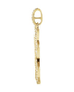 Pingente Cruz de Malta em Ouro 14k com Diamantes Naturais – Modelo 2