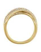 Anel Entrelaçado em Ouro 14k com Diamantes Naturais – Modelo 4