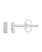 Brinco Barra em Ouro 14k com Diamantes de Laboratório – Modelo 2