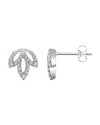 Brinco Folha Cravejado em Ouro 14k com Diamantes Naturais – Modelo 2
