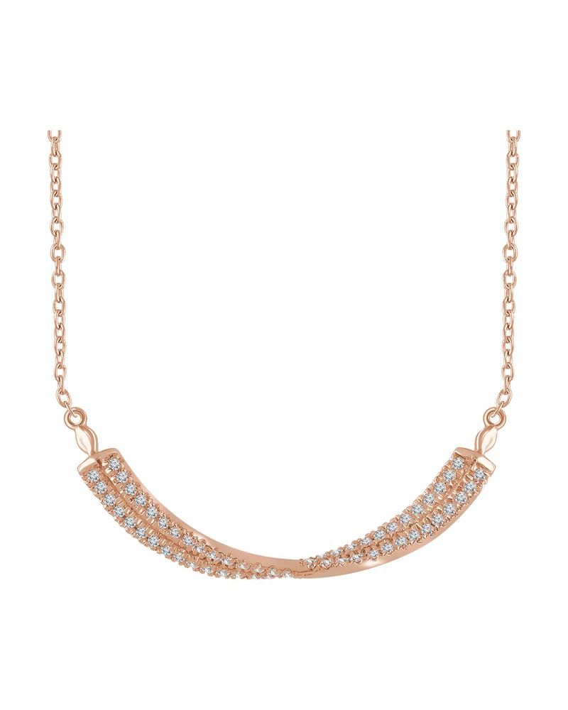 Colar Torcido Barra em Ouro 14k com Diamantes Naturais – Modelo 2