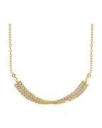 Colar Torcido Barra em Ouro 14k com Diamantes Naturais – Modelo 2