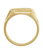 Anel Solitário em Ouro 14k com Diamantes Naturais – Modelo 14
