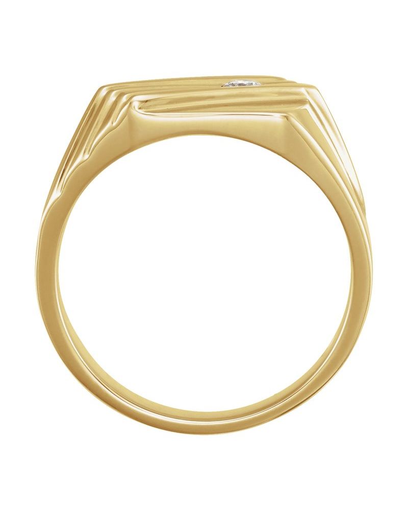 Anel Solitário em Ouro 14k com Diamantes Naturais – Modelo 14