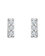 Brinco Barra em Ouro 14k com Diamantes de Laboratório – Modelo 2