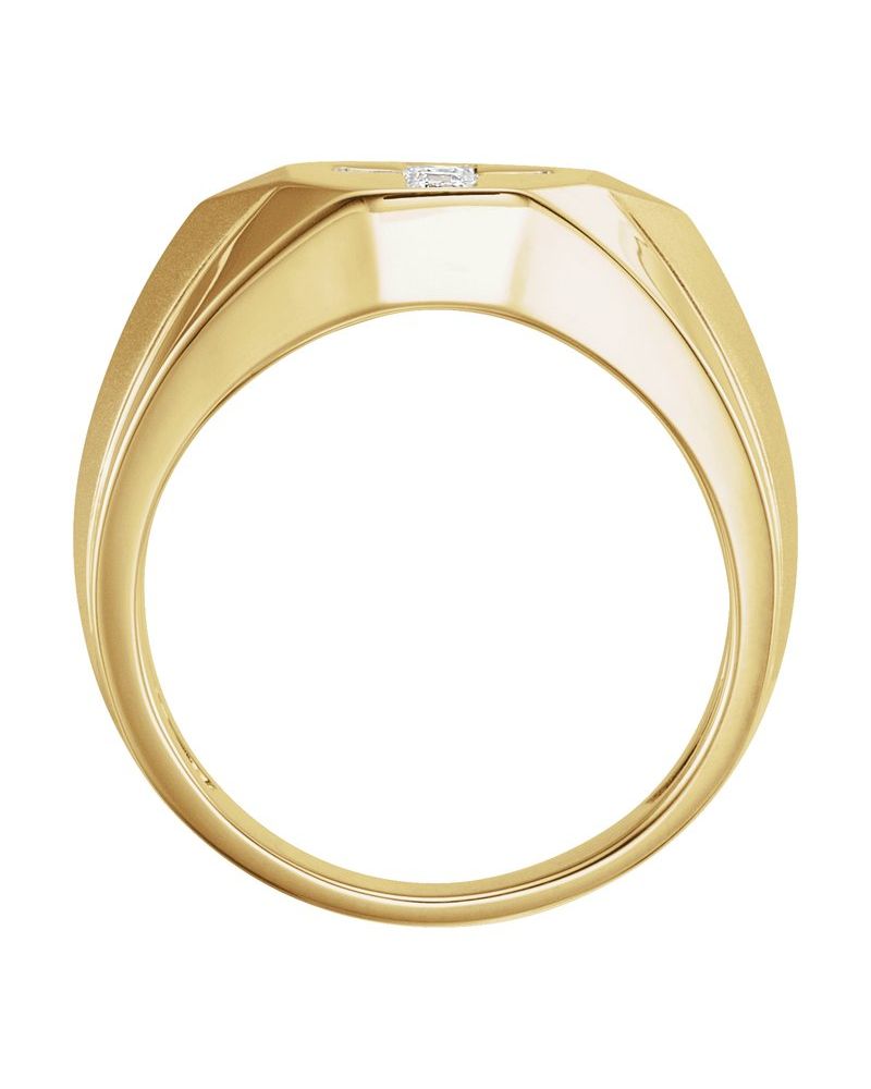 Anel Cruz em Ouro 14k com Diamantes Naturais – Modelo 4