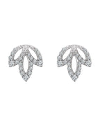 Brinco Folha Cravejado em Ouro 14k com Diamantes Naturais – Modelo 2