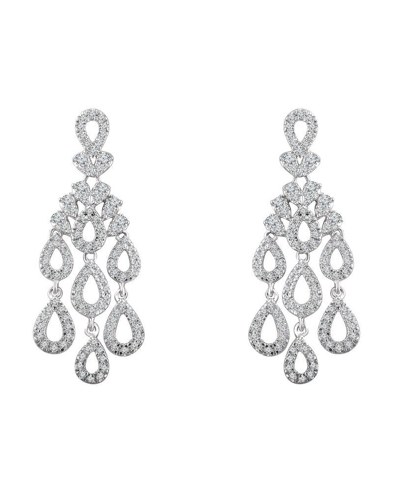 Brinco Candelabro em Ouro 14k com Diamantes Naturais