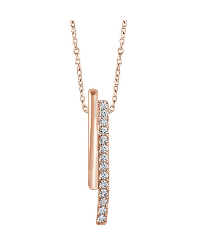 Colar Barra em Ouro 14k com Diamantes Naturais – Modelo 6