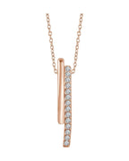 Colar Barra em Ouro 14k com Diamantes Naturais – Modelo 6
