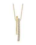 Colar Barra em Ouro 14k com Diamantes Naturais – Modelo 6