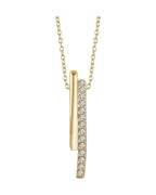 Colar Barra em Ouro 14k com Diamantes Naturais – Modelo 6